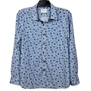 Con.Struct shirt men’s XXL-2XL Slim fit, 4-way stretch, flip cuffs, dog print!